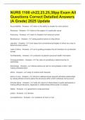 NURS 1100 ch22&comma;23&comma;25&comma;38pp Exam All Questions Correct Detailed Answers &lpar;A Grade&rpar; 2025 Update