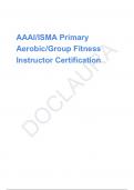 AAAI/ISMA Primary Aerobic/Group Fitness Instructor Certification