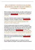 RICA SUBTEST 3 NEWEST EXAM 2025 QUESTIONS AND DETAILED CORRECT ANSWERS &vert; A&plus; GRADE