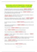 TEXAS REAL ESTATE PRINCIPLES 1 EXAM 2024 QUESTIONS WITH 100&percnt; CORRECT ANSWERS