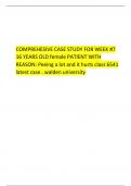 COMPREHESIVE CASE STUDY FOR WEEK &num;7 16 YEARS OLD female PATIENT WITH REASON&colon; Peeing a lot and it hurts class 6541 latest case &period; walden university