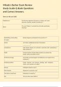 Milady's Barber Exam Review Study Guide Q-Bank Questions and Correct Answers&period; 