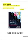 TEST BANK For Guyton and Hall Textbook of Medical Physiology&comma; 14th Edition by John E&period; Hall&semi; Michael E&period; Hall&comma;Verified Chapters 1 - 86 Fully Covered&comma;Complete Guide A&plus;&vert;&vert;NEWEST VERSION&period;