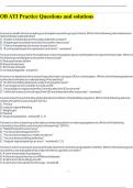 OB ATI Practice Questions and solutions