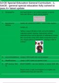 GACE Special Education General Curriculum - 1&comma; GACE - general special education fully solved to pass A&plus; latest update