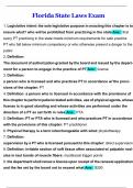 Florida Laws and Rules Exam 2025 Newest Rated A&plus; 100&percnt; PASS