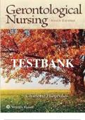 Test Bank For Gerontological Nursing 9th Edition Eliopoulos&comma;ISBN&semi; 9780060000387 All Chapters Covered&period;&vert;&vert;COMPLETE GUIDE A&plus;&vert;&vert;Latest Update&period;