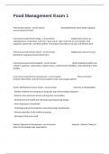 Food Management Exam 1 Question And Correct Verified Answers Guaranteed Success&period;