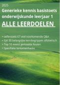 Kennisbasis toets ONDERWIJSKUNDE 2025 - complete begrippenlijst + oefentoets + kernbegrippen + leerdoelen