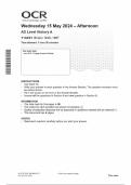 2024 OCR  A Level History A  Y106&sol;01 England 1485&ndash;1558&colon; the Early Tudors QUESTION PAPER WITH COMBINED MARKING SCHEME 100&percnt; SOLVED 