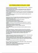 ATI PEDIATRICS EXAM 1 2025