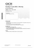 2024 OCR  A Level History A  Y208&sol;01 Philip II 1556&ndash;1598 QUESTION PAPER WITH COMBINED MARKING SCHEME 100&percnt; SOLVED 