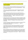 FL FTCE Professional Education Test&colon; Questions With Correct Solutions