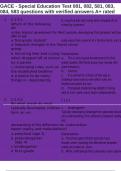 GACE - Special Education Test 081&comma; 082&comma; 581&comma; 083&comma; 084&comma; 583 questions with verified answers A&plus; rated
