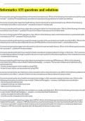 Informatics ATI questions and solutions