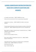 ILLINOIS COSMETOLOGY INSTRUCTOR PRACTICE  EXAM WITH COMPLETE QUESTIONS AND  ANSWERS