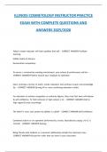ILLINOIS COSMETOLOGY INSTRUCTOR PRACTICE  EXAM WITH COMPLETE QUESTIONS AND  ANSWERS 2025&sol;2026