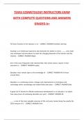 TEXAS COSMETOLOGY INSTRUCTORS EXAM  WITH COMPLETE QUESTIONS AND ANSWERS  GRADED A&plus;