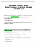 OB - EXAM 3 STUDY GUIDE QUESTIONS AND ANSWERS GRADED A&plus;UPDATED 2025&period;