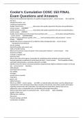 Cooke's Cumulative COSC 153 FINAL Exam Questions and Answers