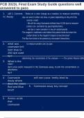 PCB 3023L Final Exam Study Guide questions well answered to pass