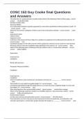 COSC 153 Guy Cooke final Questions and Answers
