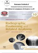 Test Bank for Bontragers Textbook of Radiographic Positioning and Related Anatomy 10th Edition by Lampignano &vert;&vert;Latest Edition &vert;&vert; All Chapters 1-20