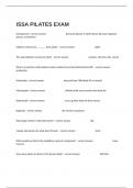  ISSA PILATES EXAM QUESTIONS AND ANSWERS 100&percnt; VERIFIED ANSWERS GUARANTEED SUCCESS&period;
