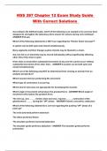 HSS 387 Chapter 12 Exam Study Guide With Correct Solutions 