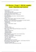 CAS Review - Exam 1 - NR 341&comma; complex exam 1 Questions and Answers