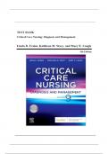  Test Bank For Critical Care Nursing- Diagnosis and Management &comma;9th Edition by Urden Chapter 1-41&period; Complete Guide 2025