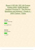 Exam 2&colon; NU185 &sol; NU 185 &lpar;Latest Update 2025 &sol; 2026&rpar; Medical-Surgical Nursing II &vert; Test Review Questions and Answers &vert; Grade A &vert; 100&percnt; Correct - Galen