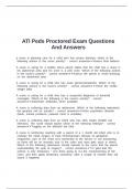 ATI Peds Proctored Exam Questions And Answers