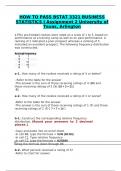 HOW TO PASS BSTAT 3321 BUSINESS STATISTICS I Assignment 2 University of Texas&comma; Arlington