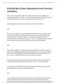 Florida Bar Exam Questions And Correct Answers&period;