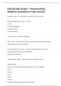 Florida Bar Exam &ndash; Partnerships Midterm Questions Fully Solved&period;