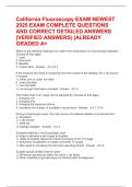 California Fluoroscopy EXAM NEWEST 2025 EXAM COMPLETE QUESTIONS AND CORRECT DETAILED ANSWERS &lpar;VERIFIED ANSWERS&rpar; &vert;ALREADY GRADED A&plus;