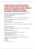 California Fluoroscopy State Board EXAM NEWEST 2025 ACTUAL EXAM COMPLETE QUESTIONS AND CORRECT DETAILED ANSWERS &lpar;VERIFIED ANSWERS&rpar; &vert;ALREADY GRADED A&plus;