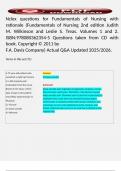 Nclex questions for Fundamentals of Nursing with rationale &lpar;Fundamentals of Nursing 2nd edition Judith M&period; Wilkinson and Leslie S&period; Treas&period; Volumes 1 and 2&period; ISBN&colon;978080362354-5 Questions taken from CD with book&period; Copyright &copy; 2011 by F&period;A&period; Davis Company&rpar; Actual