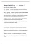  Private Pilot Exam - ASA Chapter 1&colon; Basic Aerodynamics Practice Questions With 100&percnt; Verified Correct Answers&period;