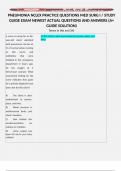 PNEUMONIA NCLEX PRACTICE QUESTIONS MED SURG I &sol; STUDY GUIDE EXAM NEWEST ACTUAL QUESTIONS AND ANSWERS &lpar;A&plus; GUIDE SOLUTION&rpar; 