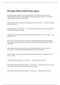  Private Pilot ASA Prep ware Exam Complete Questions And Verified Answers Graded A&plus;