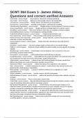 SCMT 364 Exam 1- James Abbey Questions and correct verified Answers