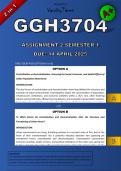 GGH3704 Assignment 2 &lpar;Answers&rpar; Semester 1 &lpar;2 in 1&rpar; - DUE 14 April 2025