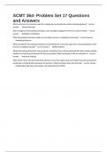 SCMT 364- Problem Set 17 Questions and Answers