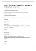 SCMT 364&colon; Learn Smart Ch&period;1 Questions and correct Answers