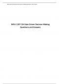 WGU C207 OA Data Driven Decision Making Questions and Answers&excl; 100&percnt; CORRECT ANSWERS