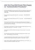 ASA Test Prep 2018 Private Pilot Chapter 11&colon; "Communication Procedures" Proctored Exam Complete Solutions 100&percnt; Verified Answers&period;