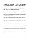 ASA Test Prep 2018 Private Pilot Chapter 5&colon; "Procedures and Airport Operations" Questions And Correct Answers With Detailed Rationales&period;