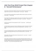 ASA Test Prep 2018 Private Pilot Chapter 8&colon; "Aircraft Performance" Final Exam Questions And Answers Correctly Solved&period;